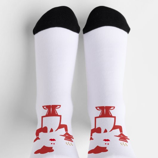 一皿のスープを持つシェフ ソックス (上部)