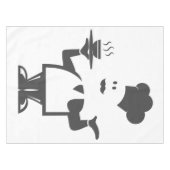 一皿のスープを持つシェフ テーブルクロス (正面(横))