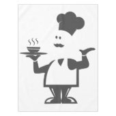 一皿のスープを持つシェフ テーブルクロス (正面)