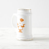 一皿のスープを持つシェフ ビールジョッキ (正面左)