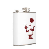 一皿のスープを持つシェフ フラスク (右)