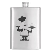 一皿のスープを持つシェフ フラスク (正面)