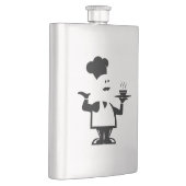 一皿のスープを持つシェフ フラスク (右)