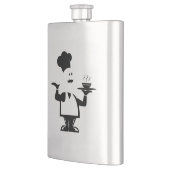 一皿のスープを持つシェフ フラスク (左)