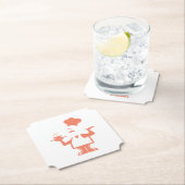 一皿のスープを持つシェフ ペーパーコースター (インサイチュ)