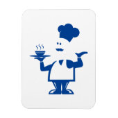 一皿のスープを持つシェフ マグネット (縦)