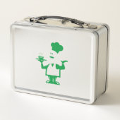 一皿のスープを持つシェフ メタルランチボックス (裏面)