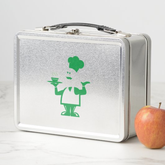 一皿のスープを持つシェフ メタルランチボックス (インサイチュ)