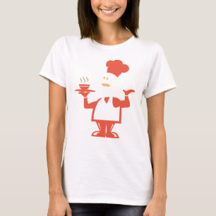 一皿のスープを持つシェフ Tシャツ