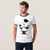 一皿のスープを持つシェフ Tシャツ (正面フル)