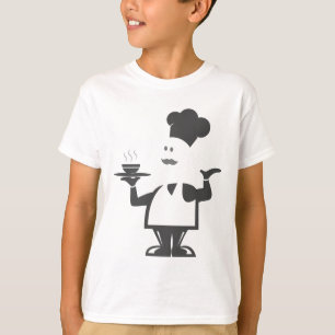 一皿のスープを持つシェフ Tシャツ