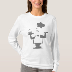 一皿のスープを持つシェフ Tシャツ
