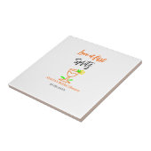 一目惚れのオレンジ黒のウェディングシャワー グ タイル (側面)