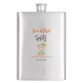 一目惚れのオレンジ黒のウェディングシャワー グ フラスク