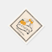 一目惚れのスパリゾート オレンジ色のウェディングシャワー スタンダードカクテルナプキン (角)