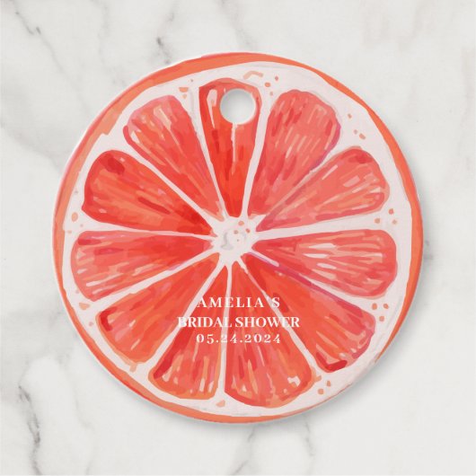 一目惚れのスパリッツサマーウェディングシャワー フェイバータグ (正面)