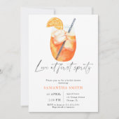 一目惚れのスプリッツ ブライダルシャワー 招待状 (正面)