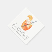一目惚れのAperol Spritz ブライダルシャワー スタンダードカクテルナプキン (角)