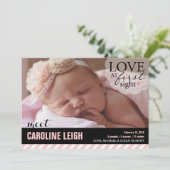 一目惚れ |ベビー発表 案内状 (スタンド正面)