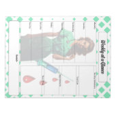 一目見て自分を_週間おだてるな ノートパッド (正面)