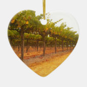 一直線に並ぶつる植物 セラミックオーナメント (正面)