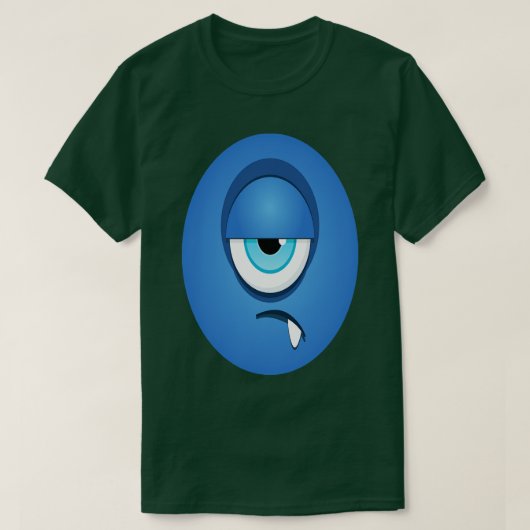 一眼の青い怪物、かわいい怪物 Tシャツ (デザイン正面)