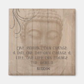 一瞬で人生を変えられる仏教引用文 マグネット (正面)