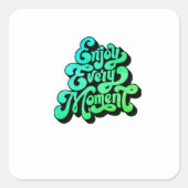 一瞬楽しむ：ステッカーで喜びを広げる スクエアシール (正面)