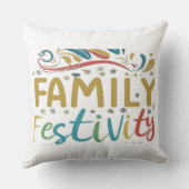 一祝緒 – 「家族祭り」数々の – 色 クッション (裏面)