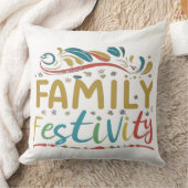 一祝緒 – 「家族祭り」数々の – 色 クッション (ブランケット)