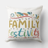 一祝緒 – 「家族祭り」数々の – 色 クッション (正面)