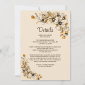 一秋素朴のフローラ結婚 招待状 (裏面)