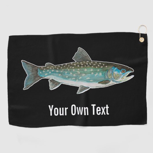 一種のグリーンランド・チャー・フライ・フィッシング・アングラーズ ゴルフタオル (横)