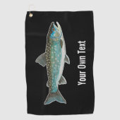 一種のグリーンランド・チャー・フライ・フィッシング・アングラーズ ゴルフタオル (正面)