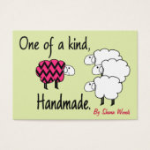 一種のピンクと黒の羊のつるラベル (正面)