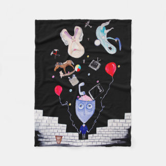 一種のフリースブランケット。ピンクの壁。 フリースブランケット