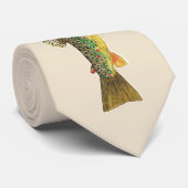 一種のブラウンマス釣り釣りアングラー ネクタイ (ロール)