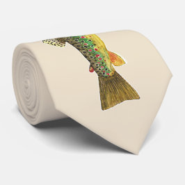 一種のブラウンマス釣り釣りアングラー ネクタイ