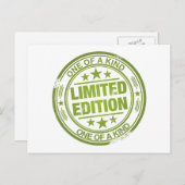 一種の緑色のゴムのスタンプ効果のひとつ –  ポストカード (正面/裏面)