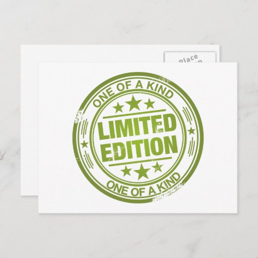 一種の緑色のゴムのスタンプ効果のひとつ –  ポストカード (正面/裏面)