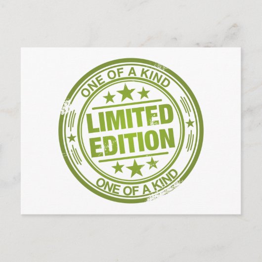 一種の緑色のゴムのスタンプ効果のひとつ –  ポストカード (正面)