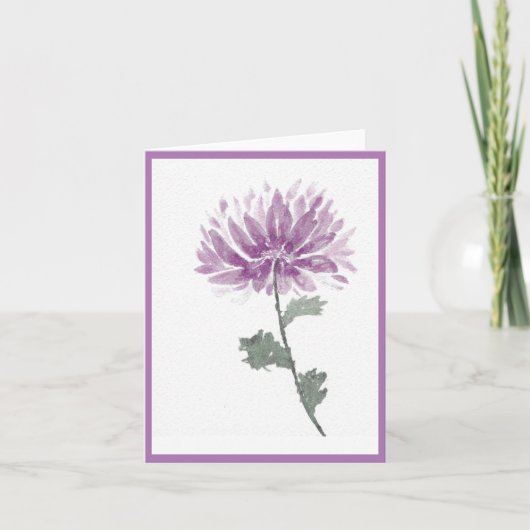 一種紫絵を描花の庭 カード (正面)