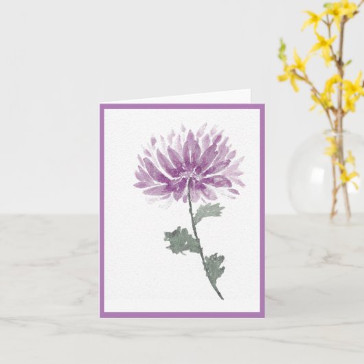 一種紫絵を描花の庭 カード (黄色い花)