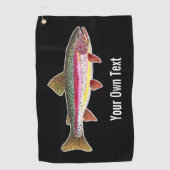 一種類のニジマスフライ釣り釣り用釣魚 ゴルフタオル (正面)