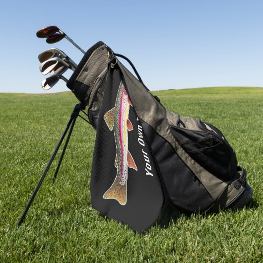 一種類のニジマスフライ釣り釣り用釣魚 ゴルフタオル (グリーン)