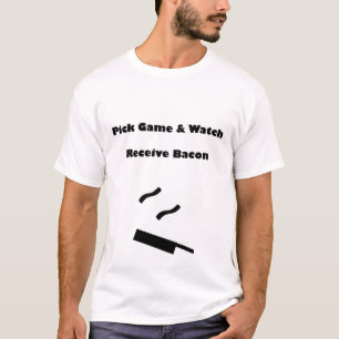 一突きのゲーム及び腕時計は、ベーコンを受け取ります Tシャツ