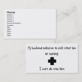 一突きの夫か看護 名刺 (正面/裏面)