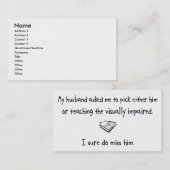 一突きの夫か視覚障害者を教えること 名刺 (正面/裏面)