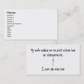 一突きの妻かカイロプラクティック 名刺 (正面/裏面)