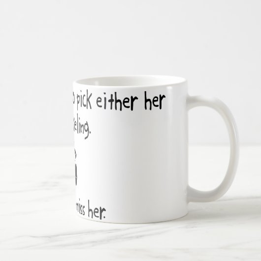 一突きの妻かスノーケリング コーヒーマグカップ (右)